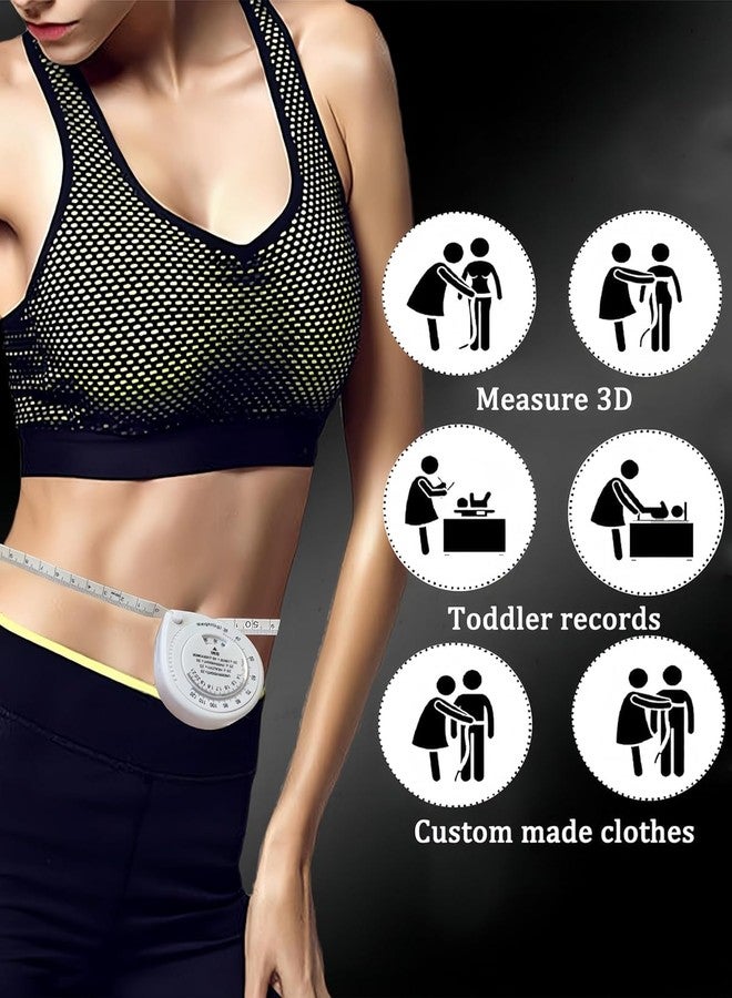 ROKTRY Sewing Tape Measure Body Fabric Measuring Tape, Retractable Ruler Double Sided Ruler for Clothes Lock Pin and Push-Button Retract and Portable Design for Body Measuring - Image 5